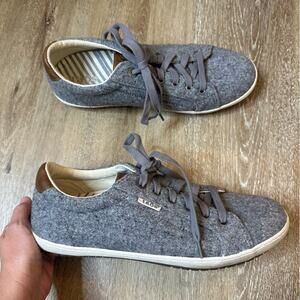 Taos Starburst Gray Wool Lace Up Sneakers 11